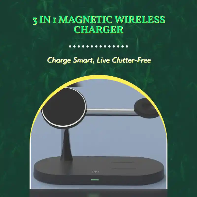 3 in 1 Magnetic Wireless Charger by@Outfy