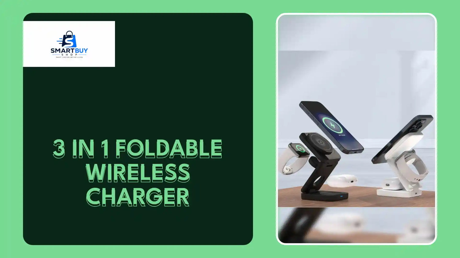 3 IN 1 FOLDABLE WIRELESS CHARGER by@Outfy
