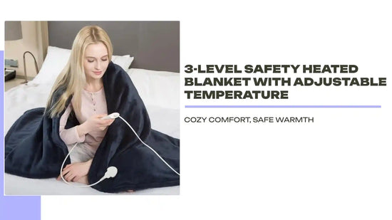 3-Level Safety Heated Blanket with Adjustable Temperature by@Outfy