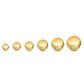 Aretes de oro macizo de 14K con forma de bola - Varios tamaños