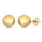 Aretes de oro macizo de 14K con forma de bola - Varios tamaños